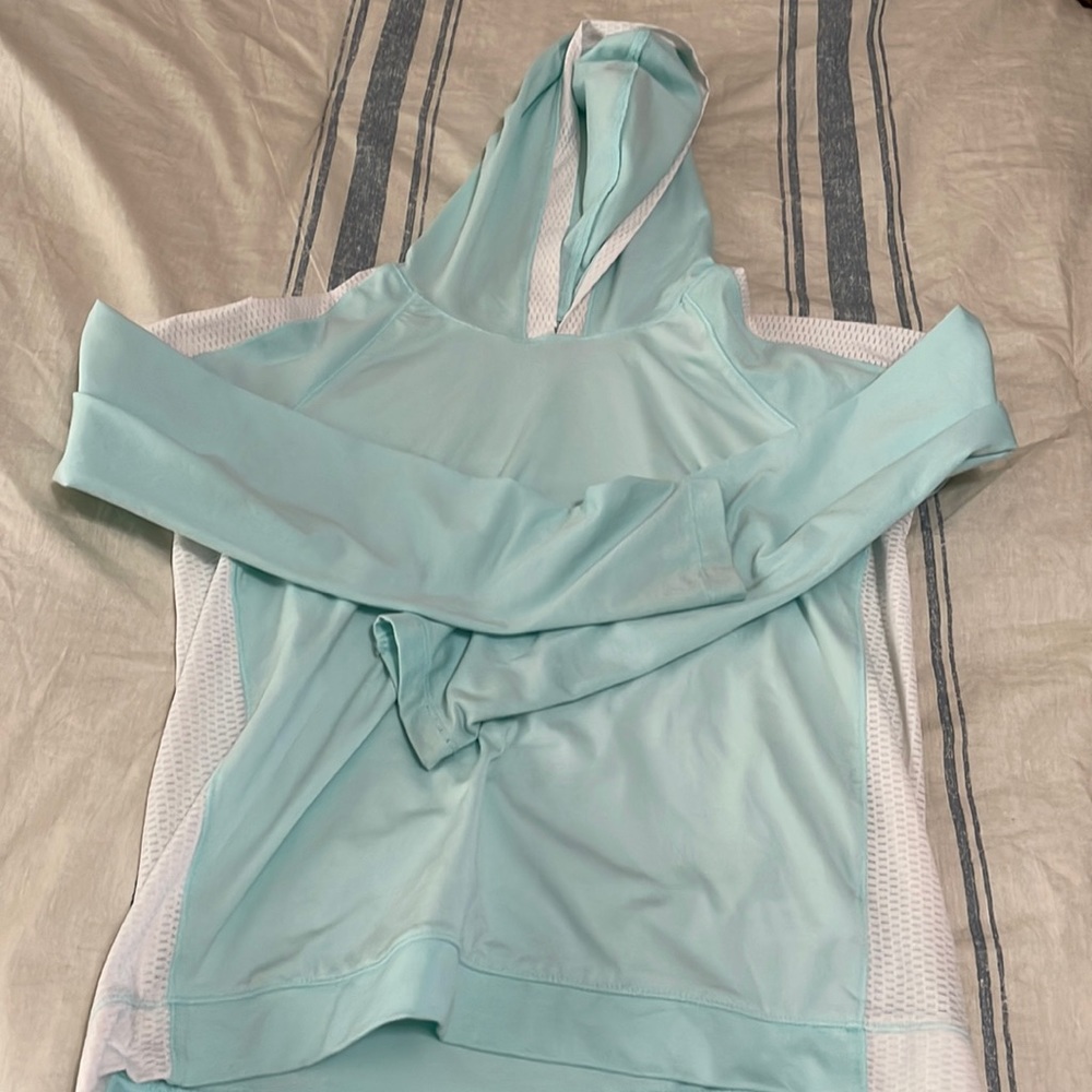 athleta girl blue long sleeve with hood
